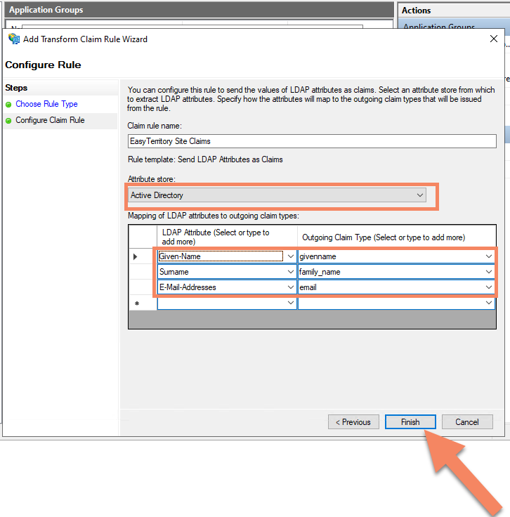 Create-claims-mapping-configure